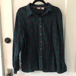 L.L. Bean Plaid Button Down Shirt